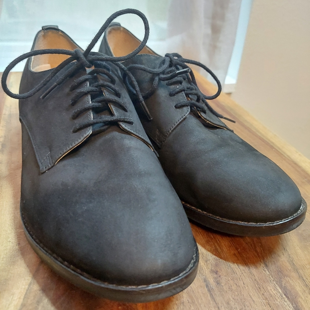 Vionic Weslyn Black Suede Oxford Style Size US 9